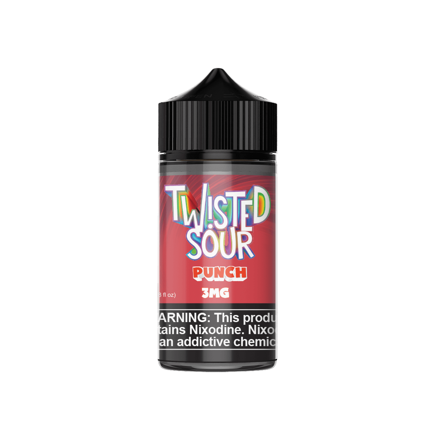 Twisted Sour Punch 100ml e-liquid bottle, featuring a blend of sweet and tart flavors ideal for vapers.